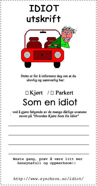 Utskrift til en idiot